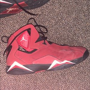 Jordan red and black true flights